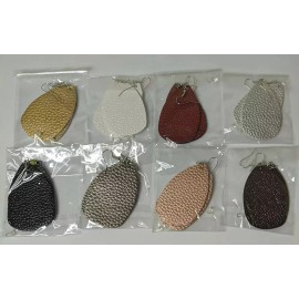 Bright Creations Earrings Teardrop Faux Leather Dangle Jewelry 8 Different Colors In One Pack