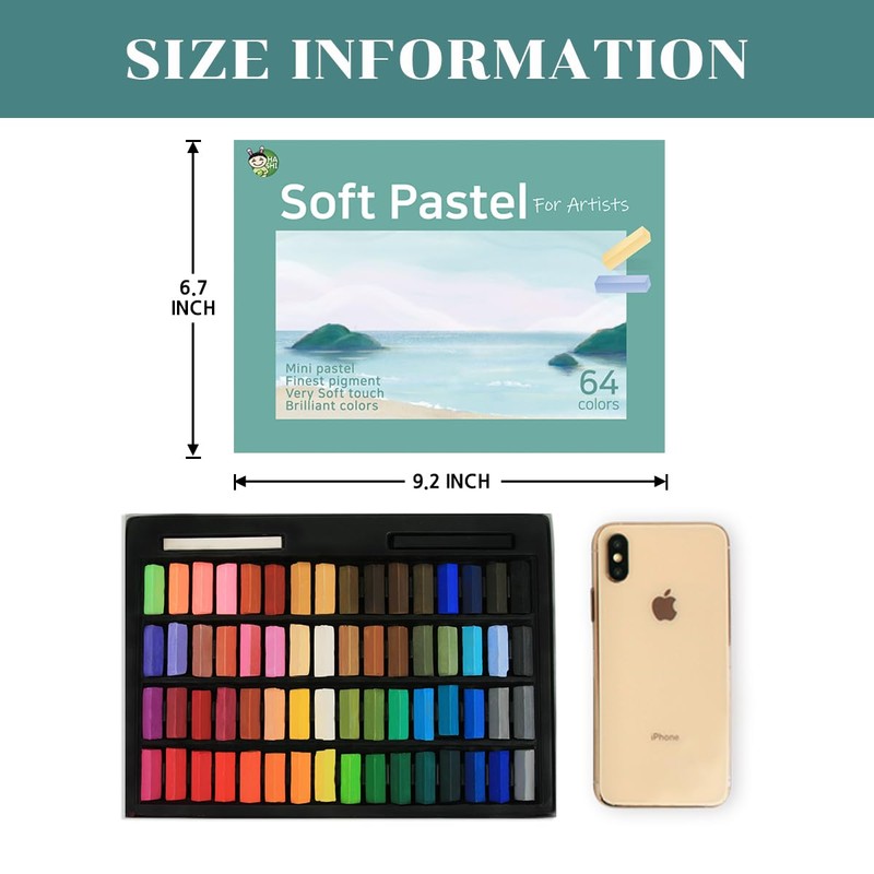 HA SHI Soft Chalk Pastels, 48 Assorted Colors, Soft Art
