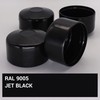 SKIR'CO (10 pcs) Fence Post Caps, Round 60 mm Black