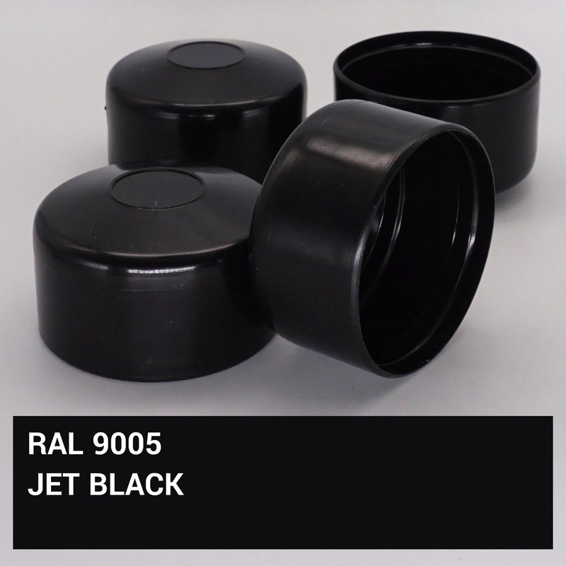 SKIR'CO (10 pcs) Fence Post Caps, Round 60 mm Black