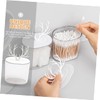 Ciieeo Cotton Holder with Lid Makeup Organizer for Cotton Swabs