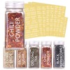 SWOMMOLY 66 Glass Spice Jars with 703 Spice Labels, Chalk