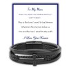 MILAKOO Black Cross Bracelet Gift for Man Punk Retro Clasp