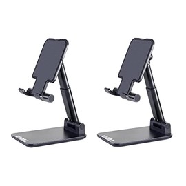 Vimi Dos Soportes Celular De Mesa Ajustable con Inclinación Posiciones (Negro)