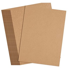 FEPITO 100 Sheets Kraft Paper Brown Kraft Printer Paper 8.5 x 11 Inches Letter Size Craft Paper for Printing Labels Crafts Wedding Invitations