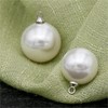 20 Pcs Small Pearl Buttons Round Pearl Bridal Buttons Crystal