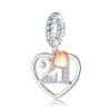 ABAOLA Number Dangle 10.16.18.20.21.30.40.50.60 Years of Love Cubic Zirconia Charm