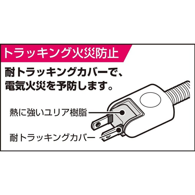 ELPA WBT-N3005B(W) Tap Run Power Strip Extension Cord 125V 0.5