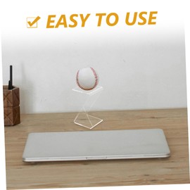 WOONEKY 4pcs Baseball Display Stand Desktop Baseball Holder for Softball Golf Tennis Eye-catching Rack for Office Installation Creative Idea