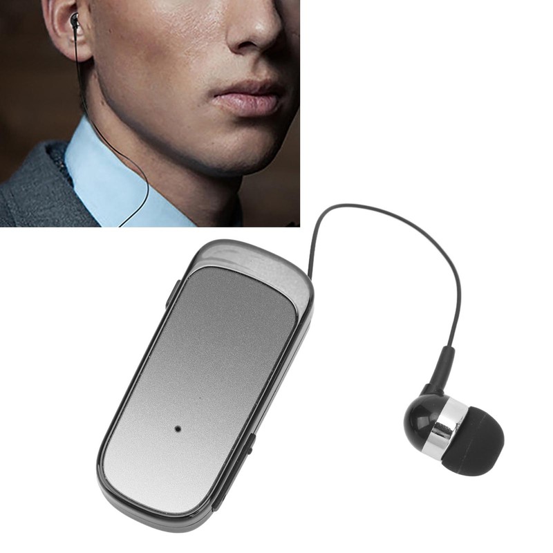 Retractable Wireless Headphones Bluetooth5.2 Earphones Clip On Earpiece Comfortable Headset