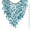AeraVida Dramatic Draping Waterfall Simulated Turquoise Layered Statement Collar Necklace