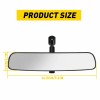 Unbranded Universal Inner Inside Interior 10 Inch Rearview Rear View