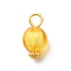 Gelirda 100pcs Mixed Color Transparent Acrylic Pumpkin Shape Pendant Round