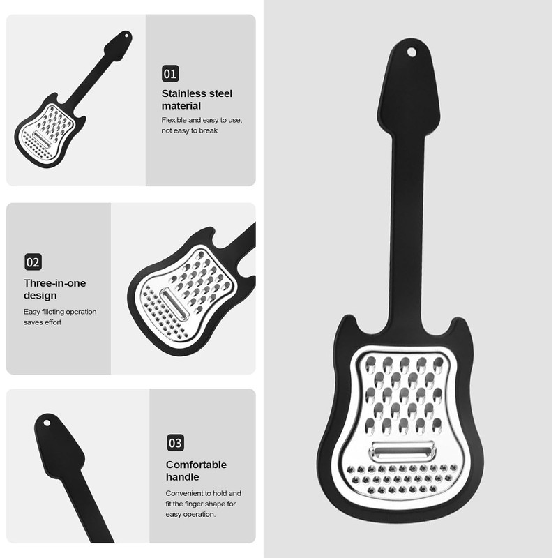 2Pcs Black Cheese Grater, Stainless Steel Cheese Shredder, Handheld Graters