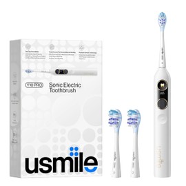 usmile usmile Y10 PRO Rechargeable Electric Toothbrush with Smart Display, Missed Spot Detection, Pressure Sensor, 180-Day Battery Life, IPX8 Waterproof, Travel-Friendly with 2 Brush Heads
