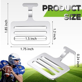 Dunzy 50 Pieces Shoulder Pad T Hook Football Pad T Hook, Silver (1.5 Inch)