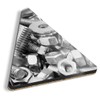 1 x Triangle Coaster - Stainless Steel Nuts & Bolts