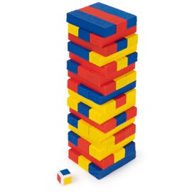 Spin Master Games Editrice Giochi Classic Board Games, Jumbling Tower, Coloured Wooden Tower, 48 Pieces, Board Game Balance Tower, Age 6+