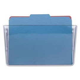 1InTheOffice Single Pocket Clear Wall File, Letter Size Expandable