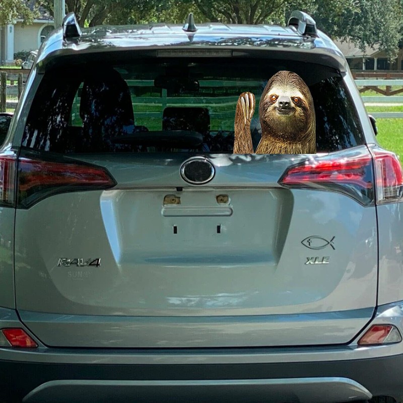 Sloth Automotive Decals Car Window Cling Funny Car Sticker Animal