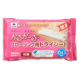 Yamazaki Sangyo 201266 Floor Wiper Dry Sheet, Large Capacity, 60 Sheets, Double Sided Sheet, Universal Size (W x D x H): 11.8 x 7.9 inches (30 x 20 cm)