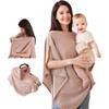 Konssy Nursing Cover for Breastfeeding, Soft & Breathable Privacy Poncho,