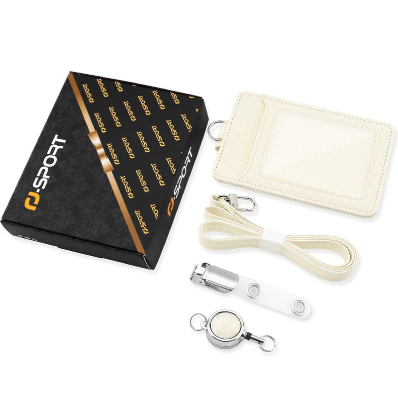 RJ-Sport Badge Holder with Retractable Reel, Clip Strap, Chest Pocket