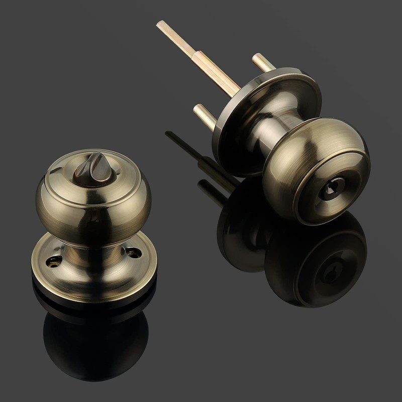 Probrico Entrance Door Knobs Door Lock Keyed Alike Lockset Antique