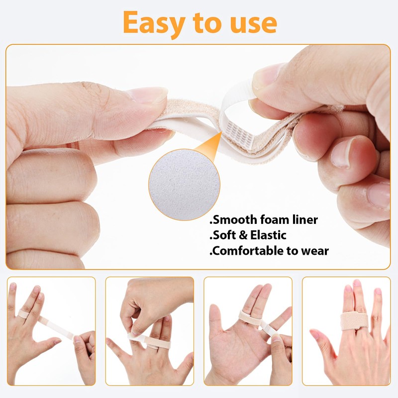 Wanmu Buddy Tape Finger Straps, 10 Pcs Finger Buddy Wraps