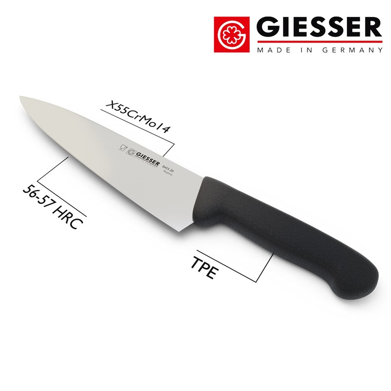 Giesser seit 1776 - Made in Germany - Kochmesser schwarz,