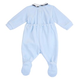 Chicco, Baby Romper with Comfortable Open Back and Knees with Buttons, Warm and Soft Chenille, Machine Washable, Baby Clothes 0-24 Months, New Baby Gift Idea, Bianco 1 m