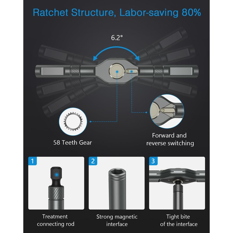 Newest AMIR 42 in 1 Ratchet Screwdriver Kit with 40