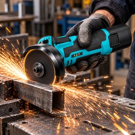 12V Cordless Angle Grinder for Cutting & Grinding – 19,500 RPM Compact Portable Power Tool for Workshop Projects