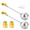GASHER 2PCS 1" 304 Stainless Steel Float Ball Valve with
