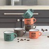 Quid Frappe Deco Set of 6 Assorted Ceramic Mugs, 8