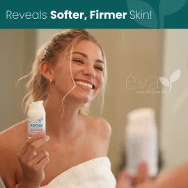 Crema Hidratante Facial Eva Naturals con Péptidos y Colágeno Antiarrugas