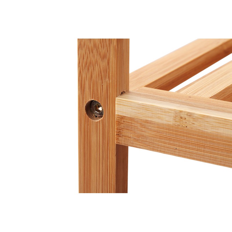 Mosa Natural Bamboo 2-Tier Shoe Rack Storage Organizer, 27.6" X