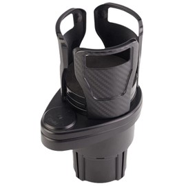 Car Cup Holder with Extended Cup Diameter 8.5-15cm Slide Holder Double Cup Folder Car 18.6*11.5cm Black