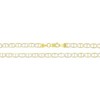 14K Gold Plated Silver 4.50mm Diamond Cut Mariner Chain for
