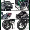 Xopexld Kawasaki H2r Miniatura Moto Metal Con Luz Y Sonido
