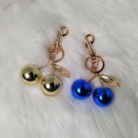 Eimusi Cherry Bag Charm Keychain, Cute Cherry Charms for Purses and Bags, Keychains Accessory for Women (Yellow)