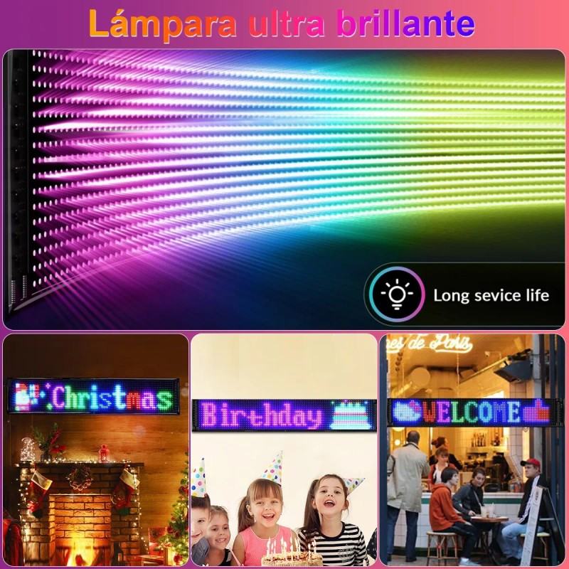 2 Piezas De Pantalla Led Con Luz Devil Eyes (12x59.5cm)