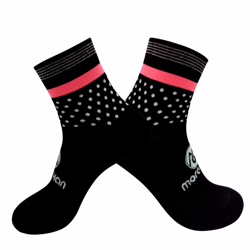 Morethan MT-DVA-001 Cycling Socks (One Size) Multi-Purpose Socks (Cycling/Running/Camping), Black