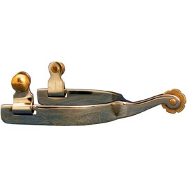 Colorado Saddlery Wild Horse Spurs for Men - Stainless Steel, Stylish Boot Spurs with 3/4" Brass Rowels - Perfect for Trail Riding, Horse Tack, Outfitting - Comes in a Pair