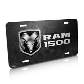 iPick Image Made for RAM 1500 Metal Look Graphic Special Aluminum Metal License Plate