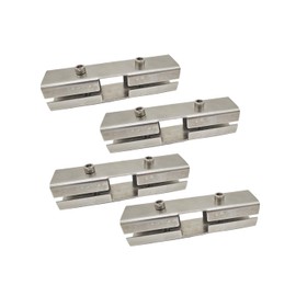 LBKYJ 4 Sets 3 Way 1 Inch Square Panel T Clamps Tube Connector 1” x 1”x 1”, 201 Stainless Steel T Fitting for Tube 25mm Horizontal Line Chain Link Fence Guardrail End Rails Clamps, Thickness 1.8mm
