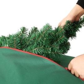 Sattiyrch Christmas Tree Storage Bag,Fits Up to 6 ft Tall Artificial Tree,Heavy Duty 600D Canvas Green Christmas Tree Storage Container with Sleek Dual Zipper and Durable Handles,45" x 15" x 20"