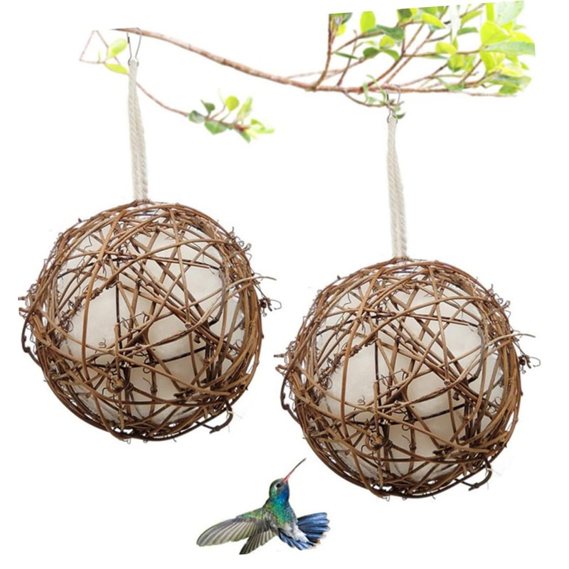 Sosoport 2 Pcs Lightweight Bird Feeding Nest Hanging Bird Feeding