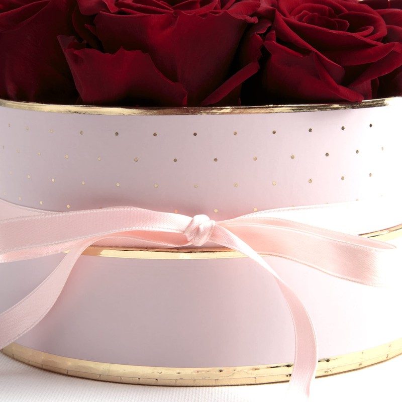 ROSEMARIE SCHULZ Heidelberg Rose Box Pink Round Infinity Roses -