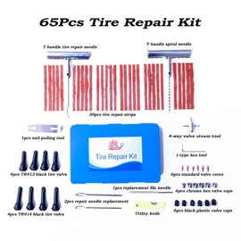 CIADIC Tire Plug Kit 65 Pcs - Tire Repair Kit,Universal Tire Repair Tools Heavy Duty Flat Tire Puncture Repair Kit for Car,Motorcycle, ATV, Jeep, Truck, Tractor
